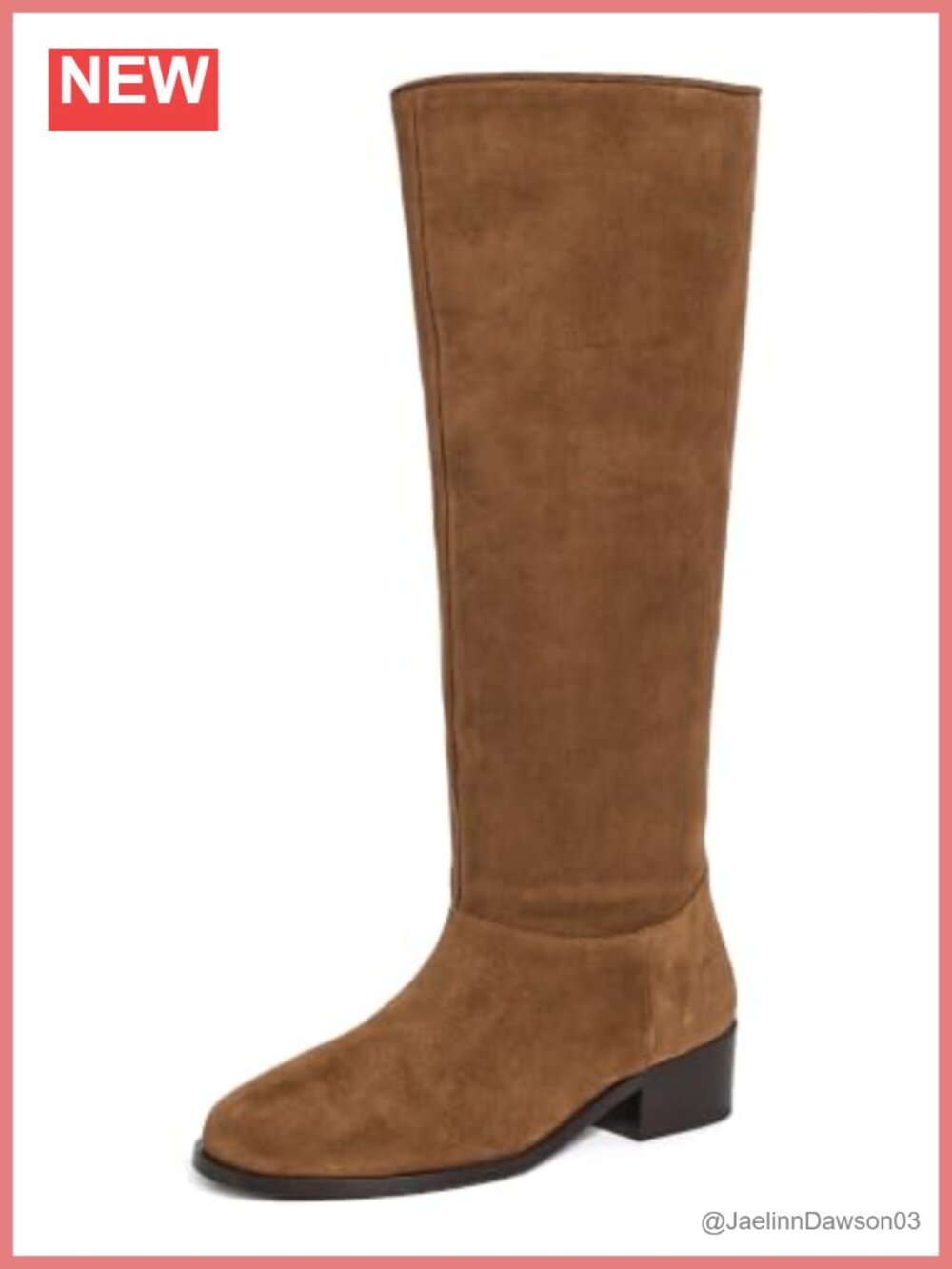 Suede Ankle Boots with Stacked Heel Pull On Mid Calf Boots